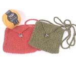 Velourine crocheted purse